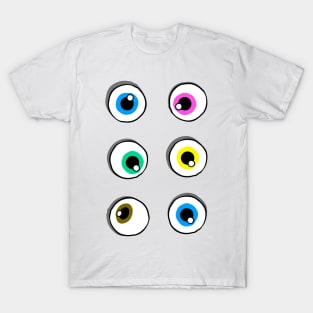 my eyes are up here white T-Shirt